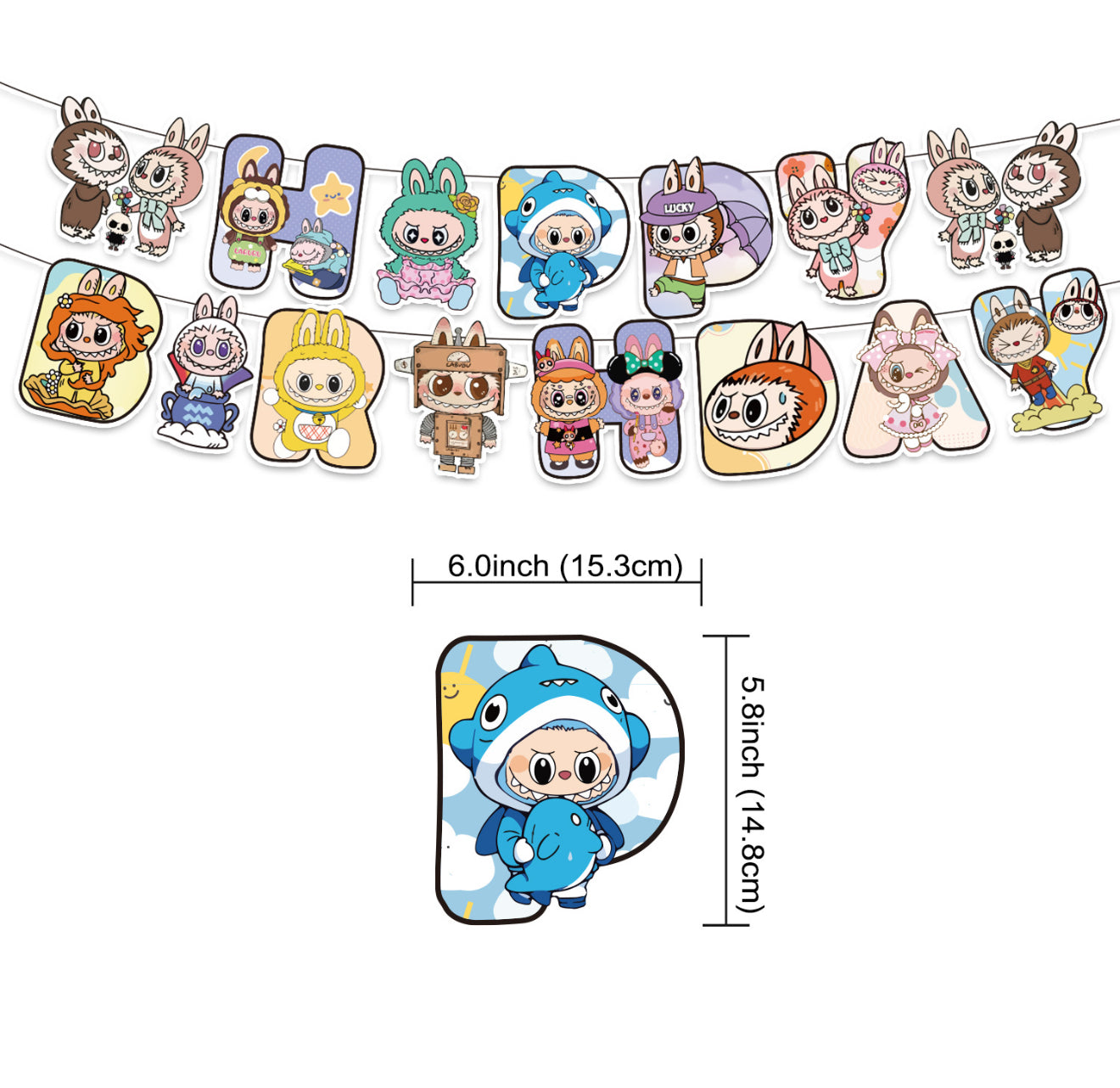 Labubu 02 birthday party decorations set