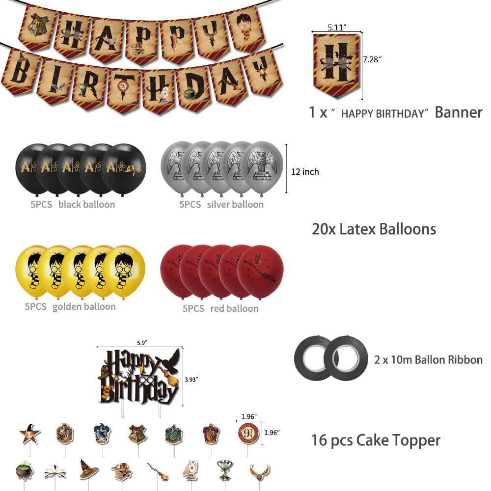Harry Potter Birthday Party Decorations – Complete Decoration Set.