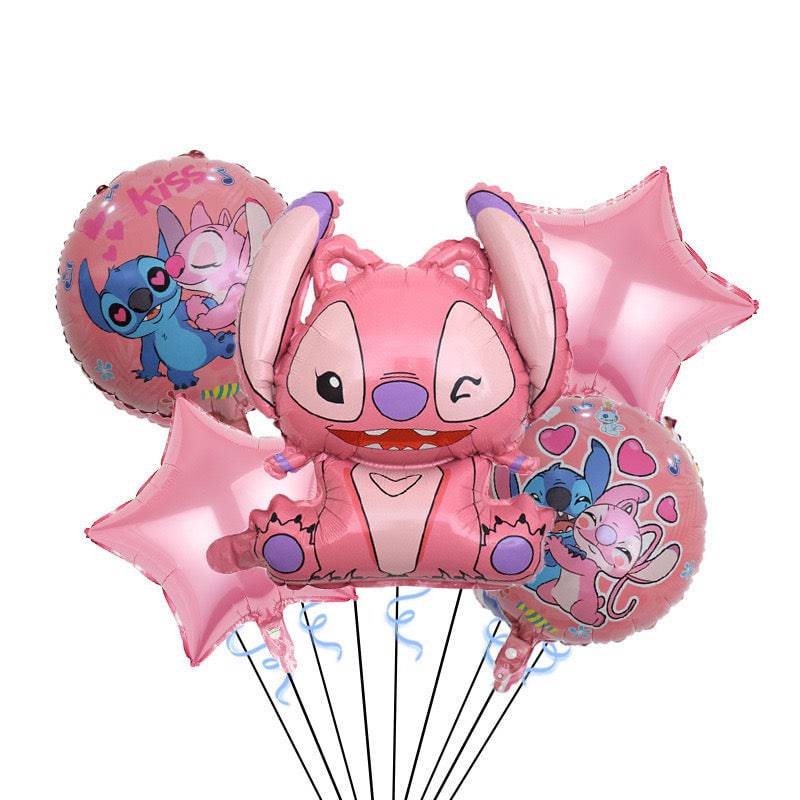 Stitch set of five foil balloons.