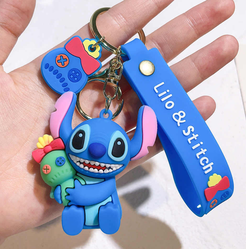 Stitch holding Scrump Keychain