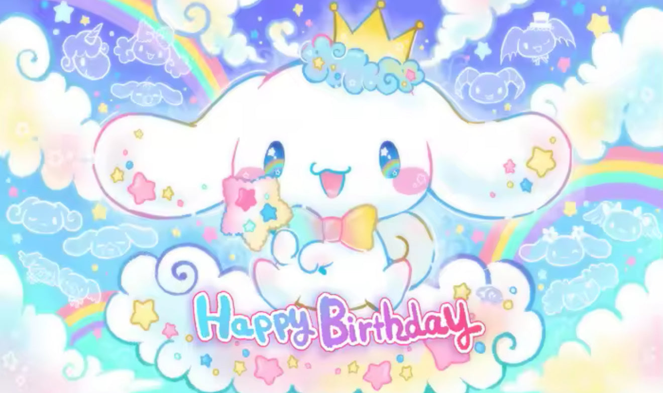 Cinnamoroll Sanrio backdrop.