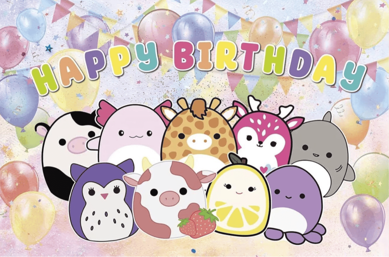 Squishmallows Birthday Party Decorations – Complete Decoration Set.