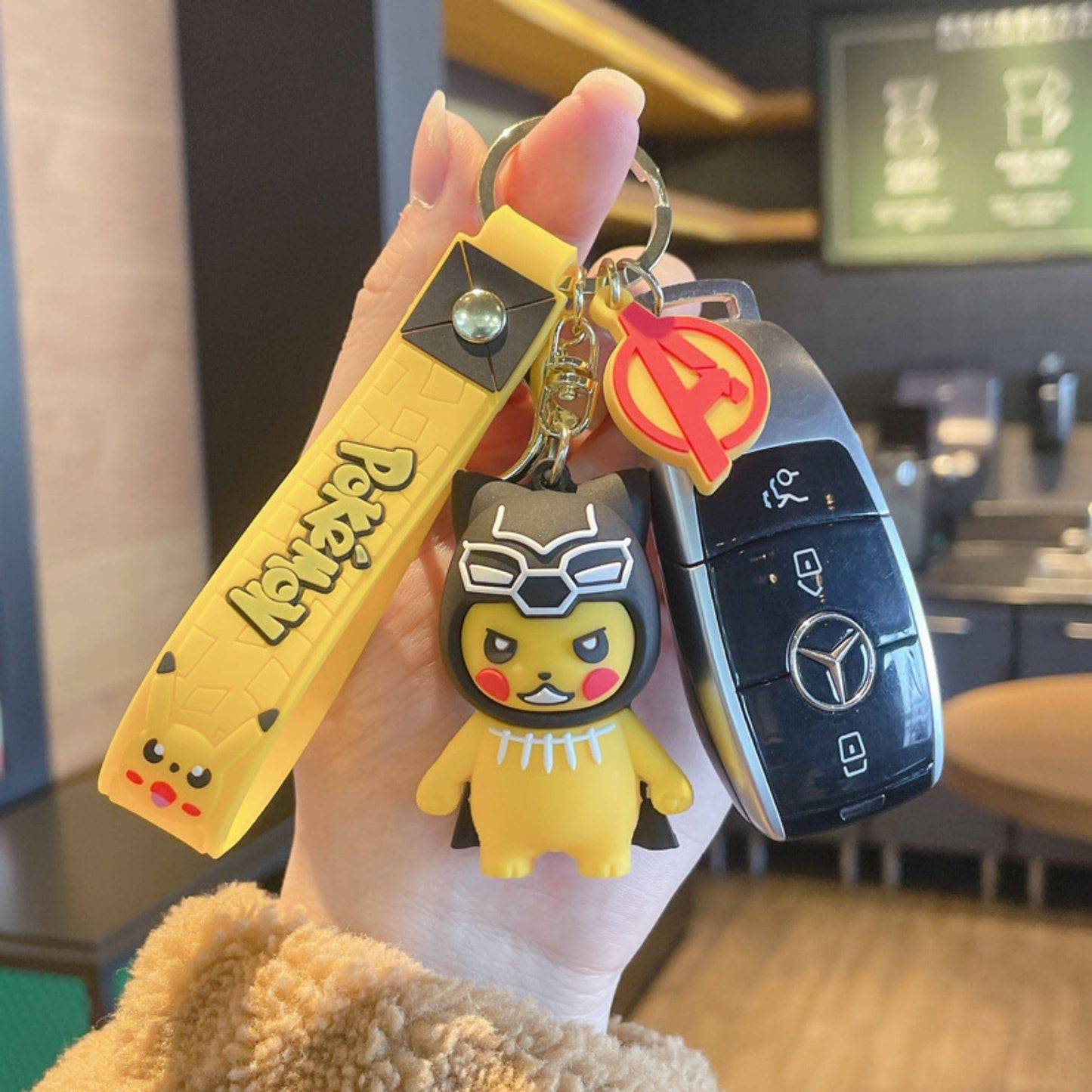 Pikachu Wakanda Keychain.