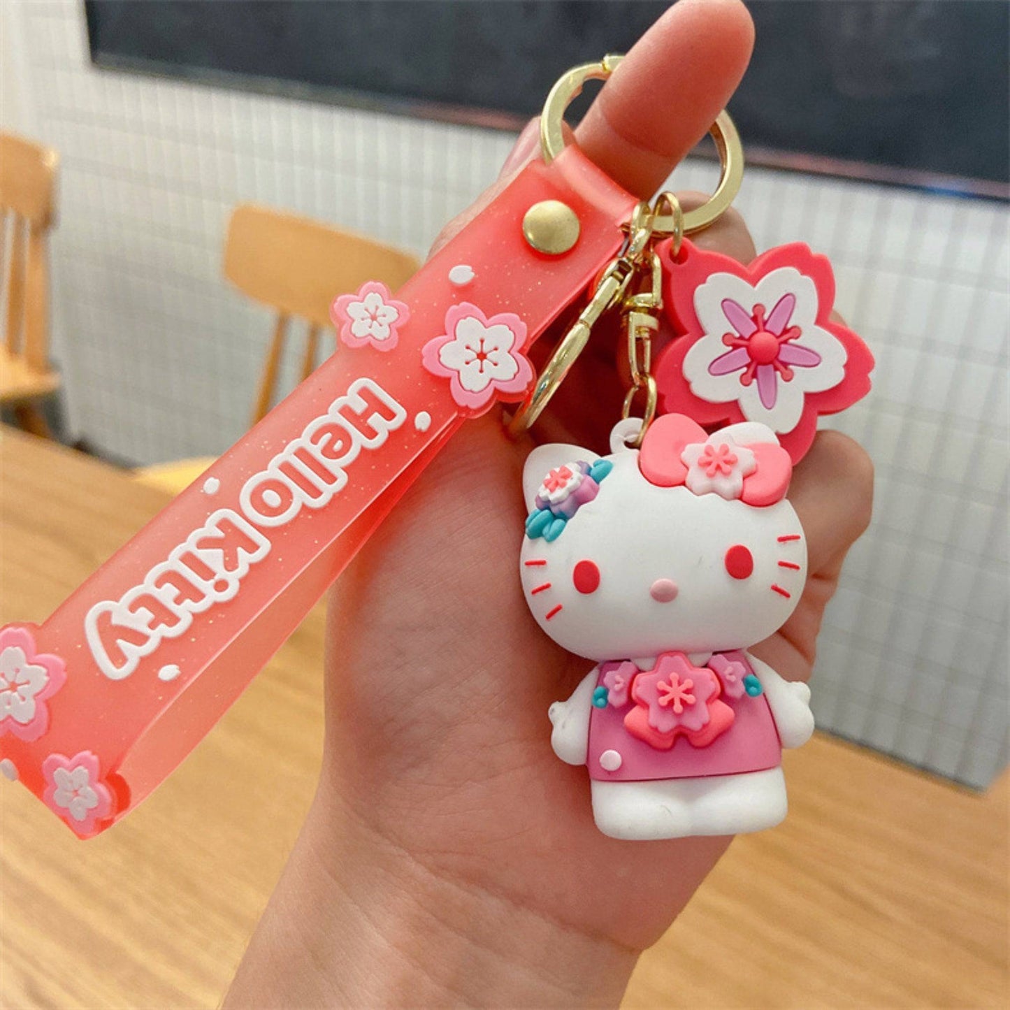 Hello Kitty Sakura Keychain.