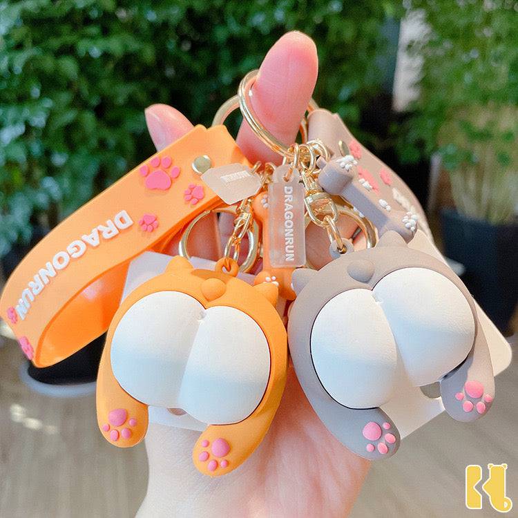 Corgi Butt Keychain.