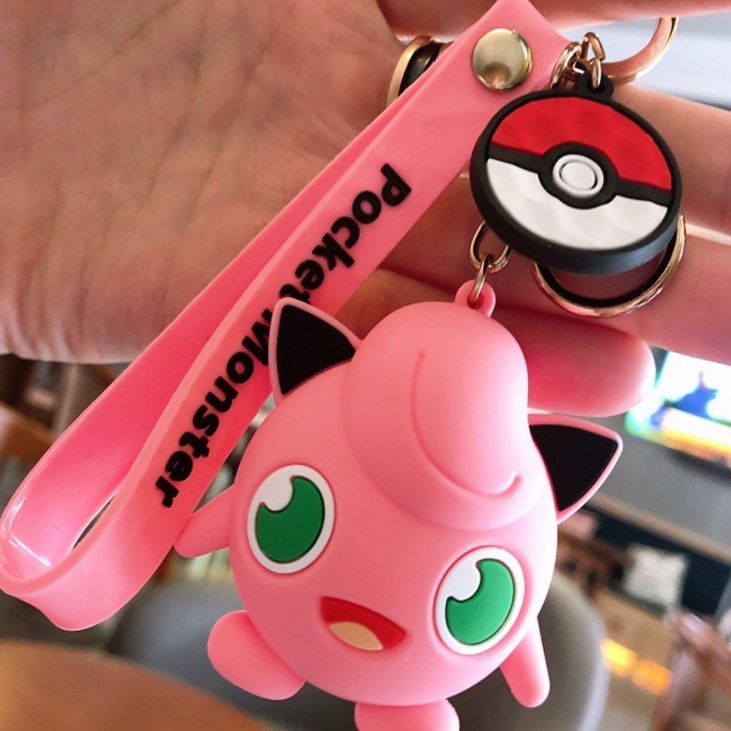Jigglypuff Pokemon Keychain.