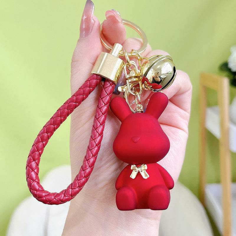 Velvet touch Red Love Bunny Keychain.