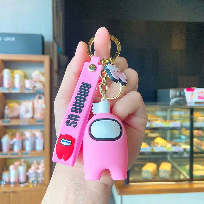 Pink Among Us Keychain.