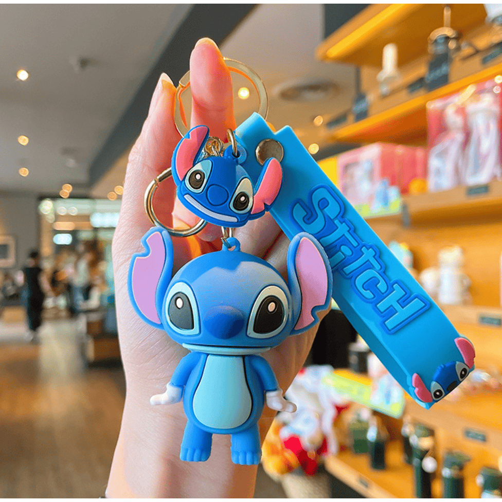Blue Stitch Keychain.