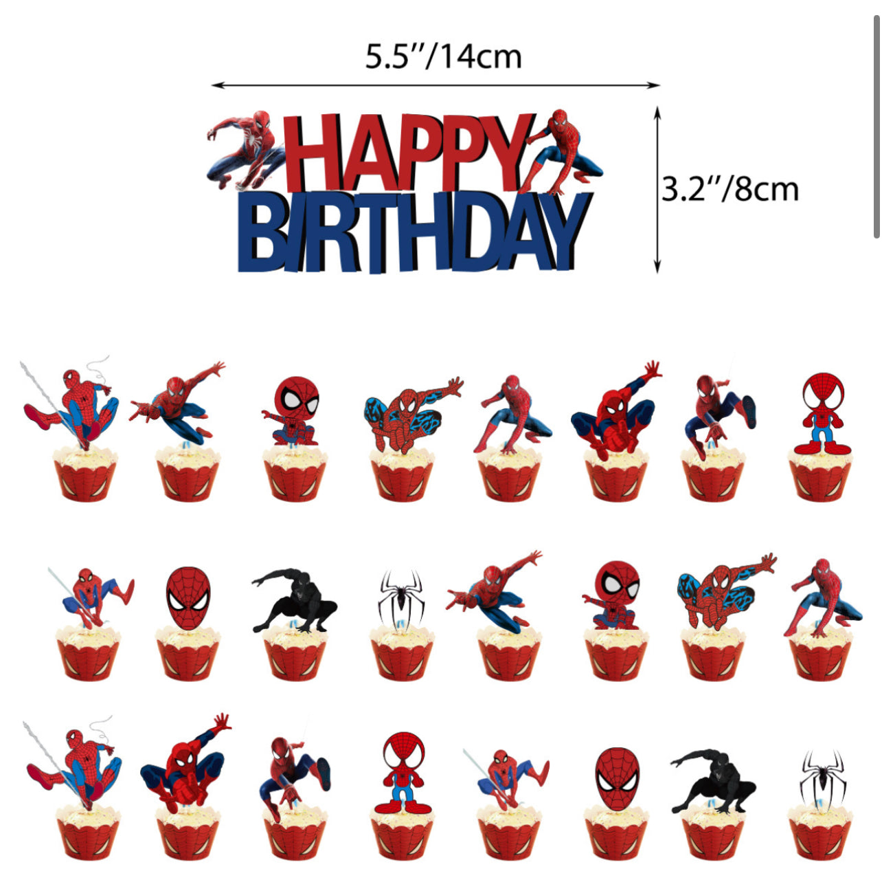 Spiderman Birthday party set