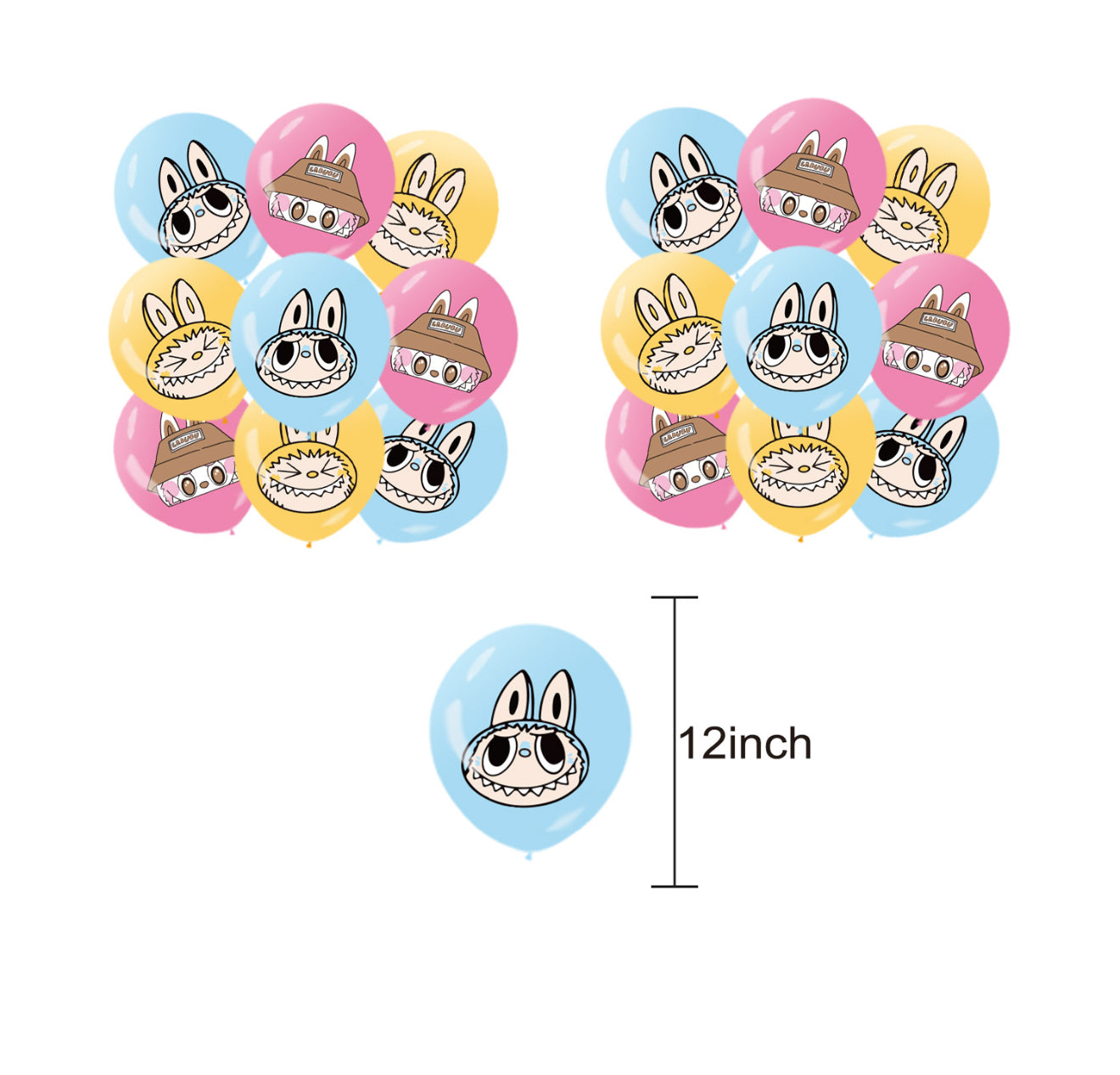 Labubu 02 birthday party decorations set
