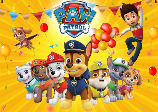 Paw patrol yellow XL backdrop