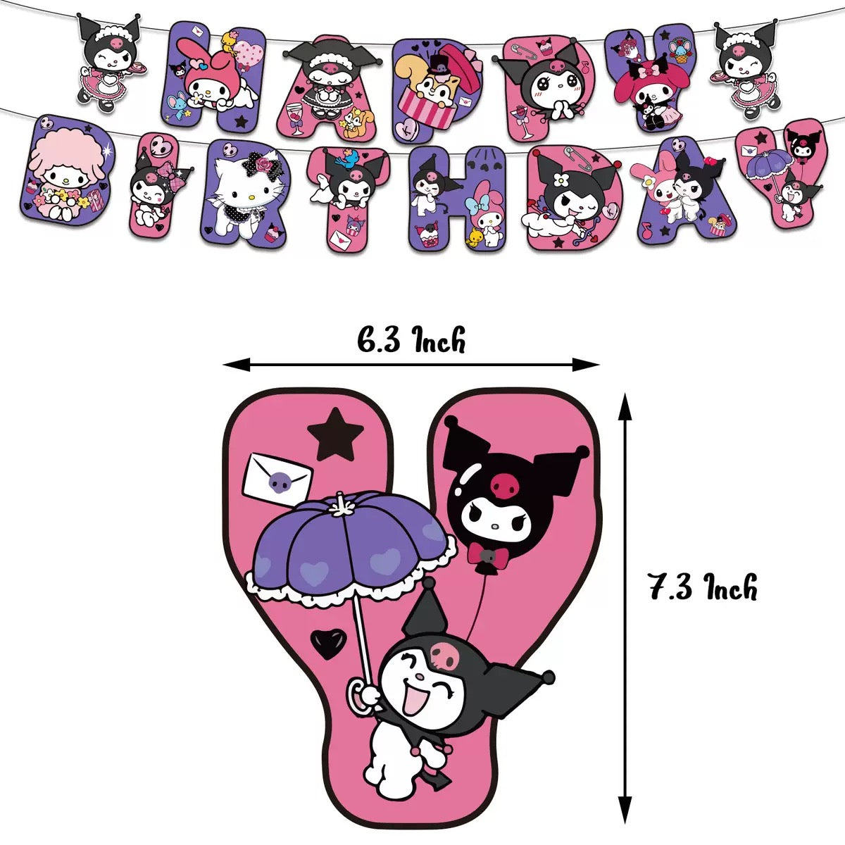 Kuromi Birthday Party Decorations – Complete Decoration Set