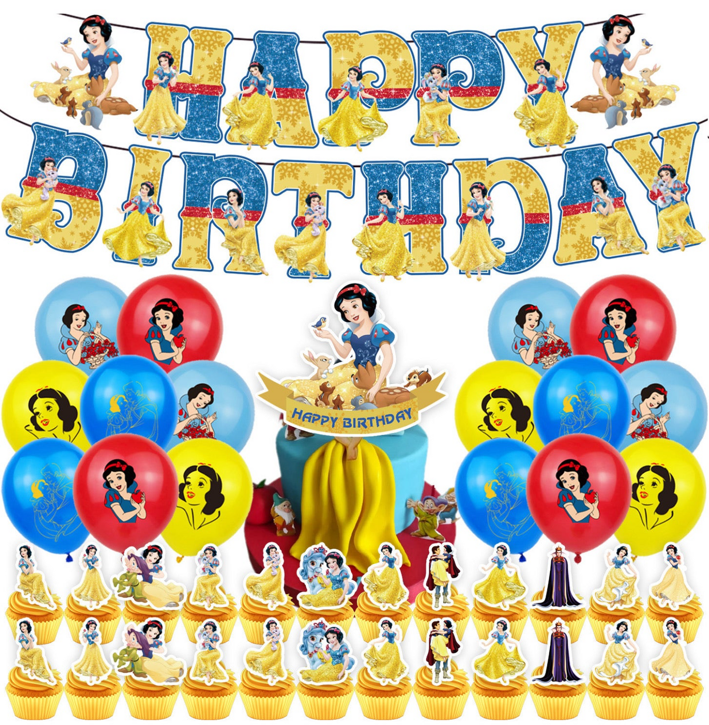 Snow White Party Decorations – Complete Decoration Set