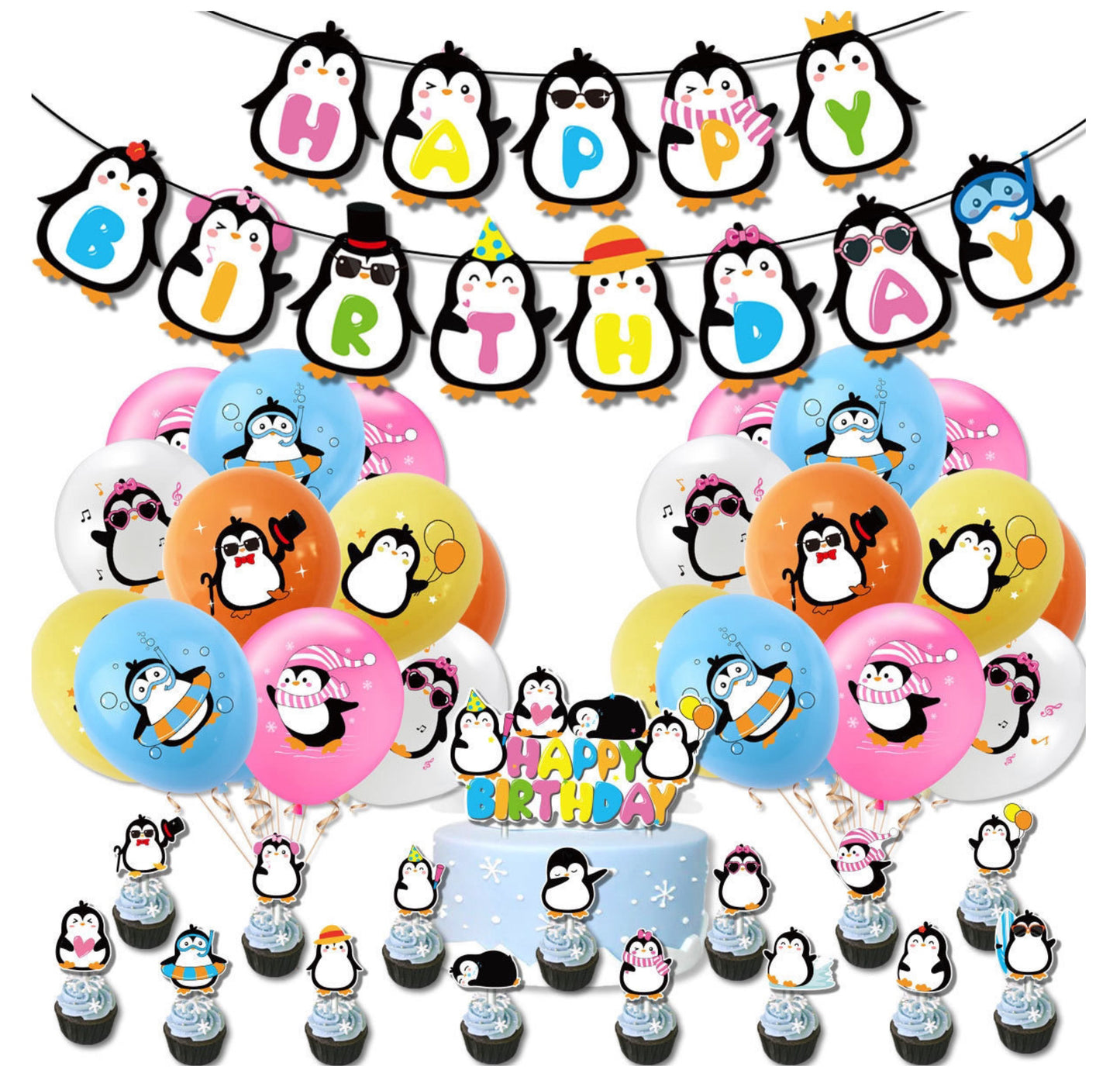 Penguins Party Decorations – Complete Decoration Set