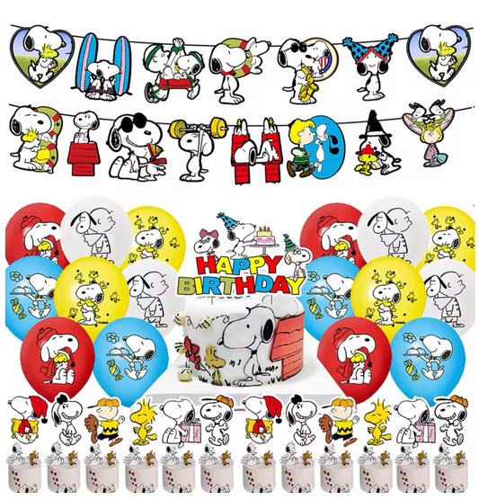 Декор для дня рождения Snoopy – Полный набор декора
