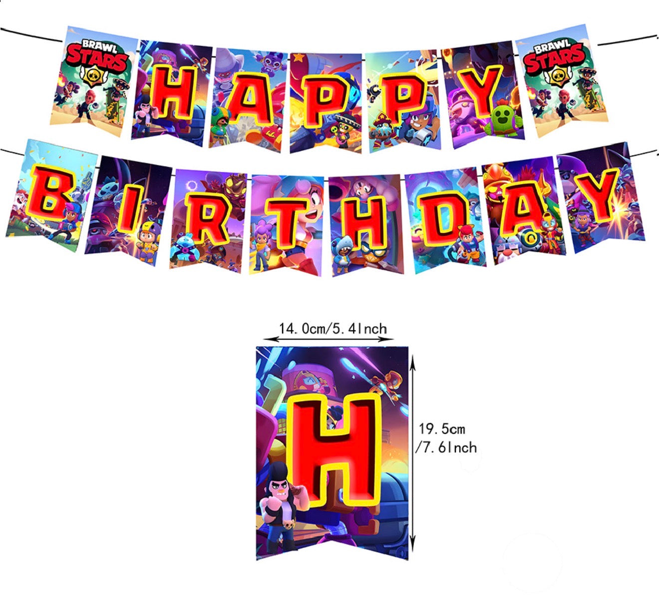 Décorations de fête d’anniversaire Brawl Stars (Style A)