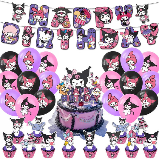 Kuromi Birthday Party Decorations – Complete Decoration Set