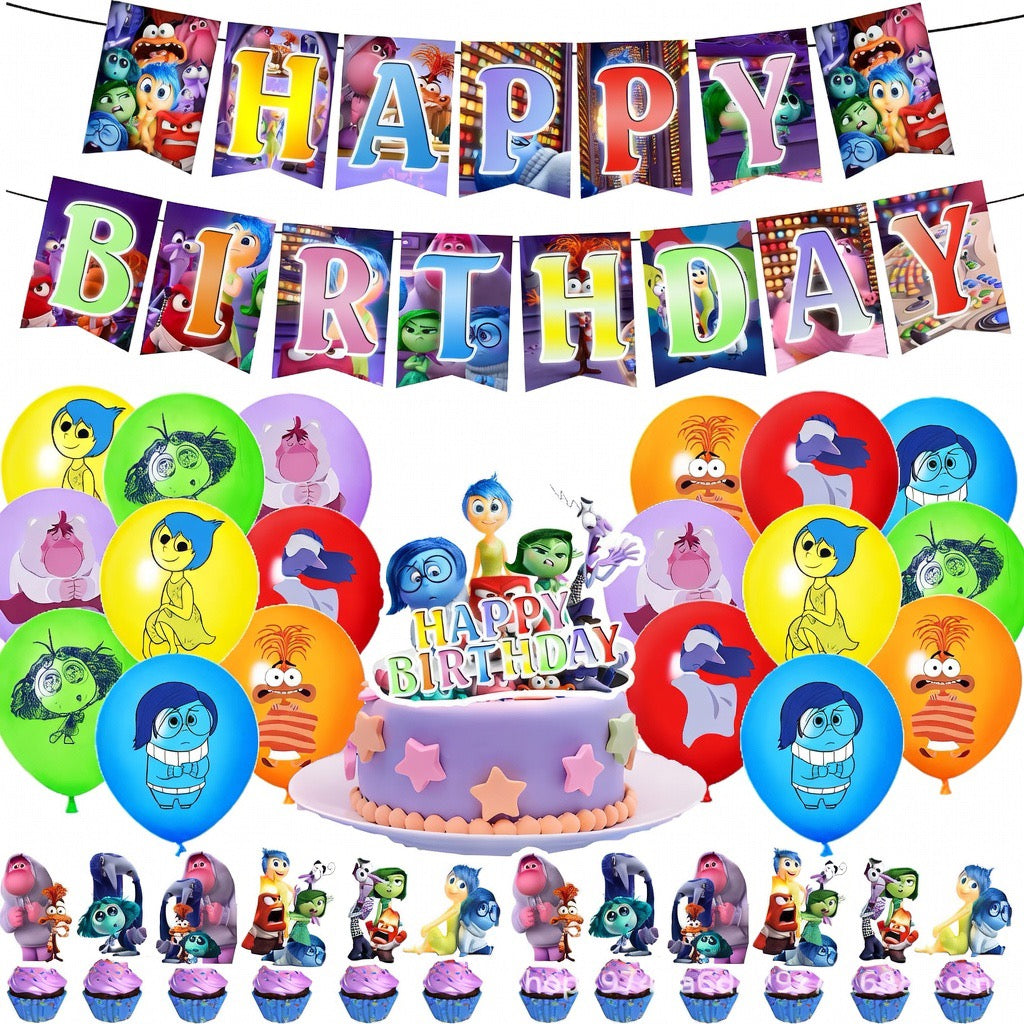 Decoraciones para fiesta de Intensamente – kit completo de decoración