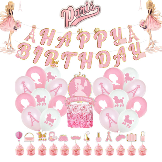 Paris Party Decorations – Complete Decoration Set