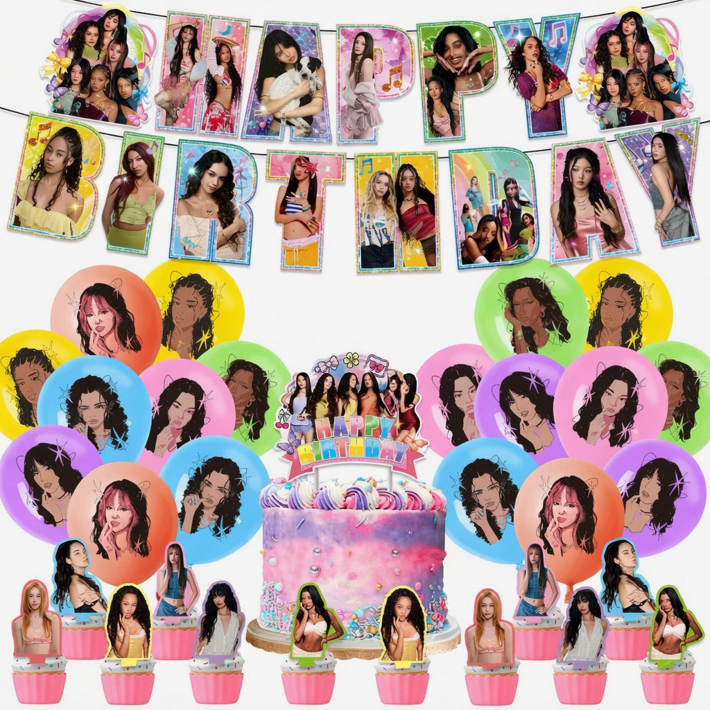 Katseye Birthday Party Decorations – Complete Decoration Set
