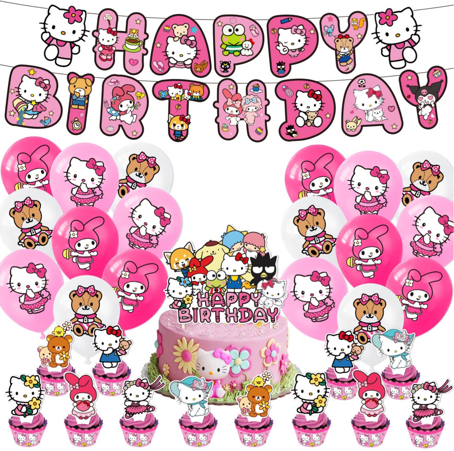 Декор для дня рождения Hello Kitty – Полный набор декора