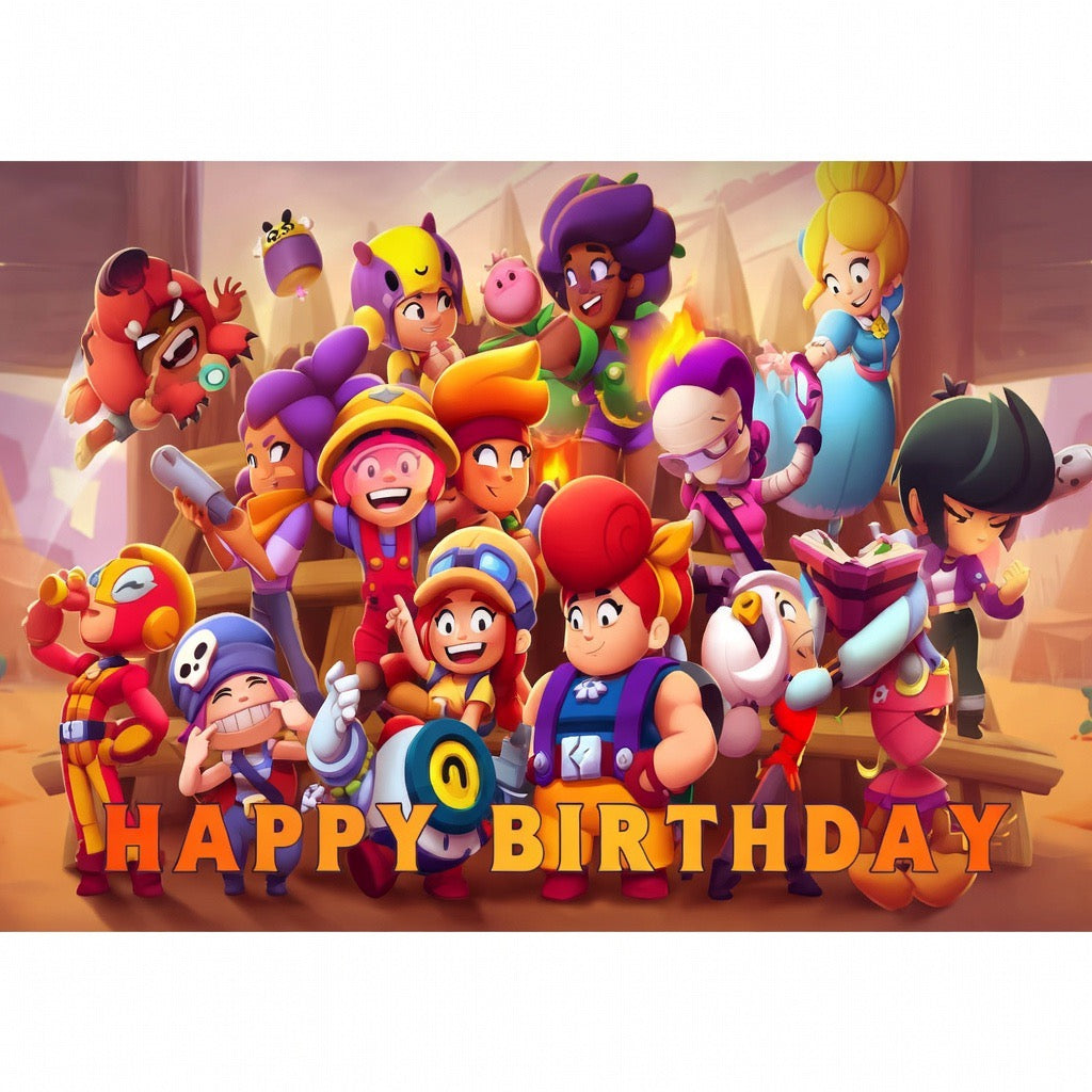 Декор для дня рождения Brawl Stars (Стиль B) – Полный набор декора
