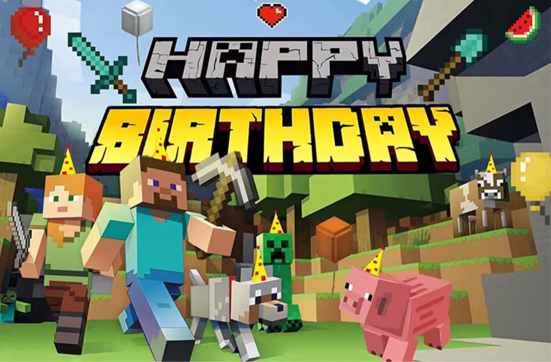 Σετ διακόσμησης για πάρτι γενεθλίων Minecraft