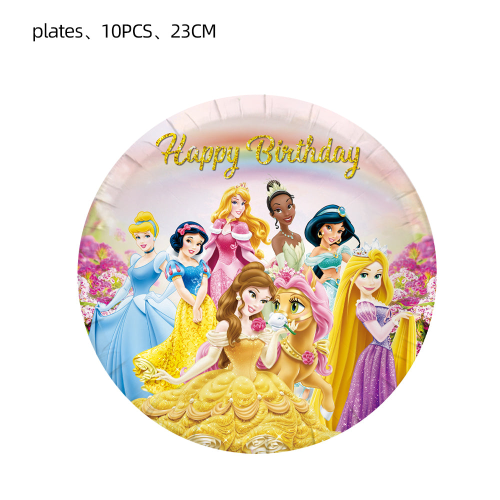 Princesses Party Supplies | Complete Decoration Set for 10 or 20 Guests.