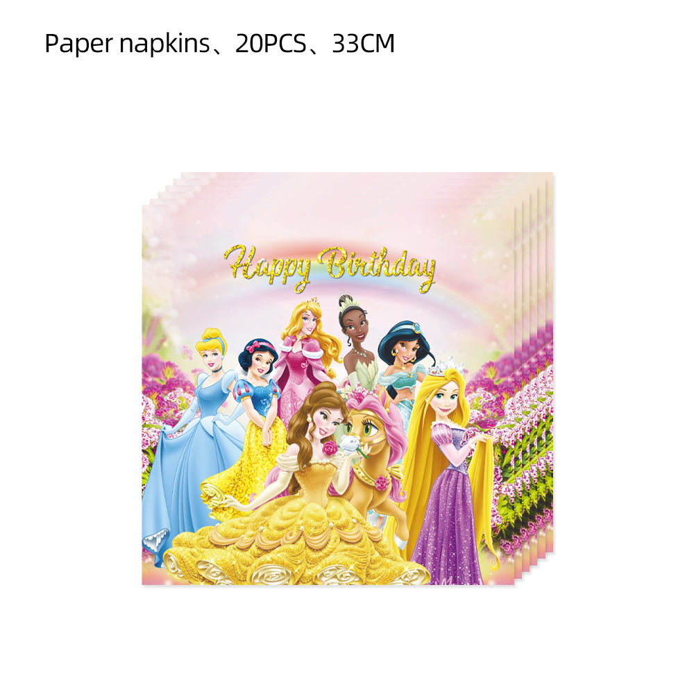 Princesses Party Supplies | Complete Decoration Set for 10 or 20 Guests.