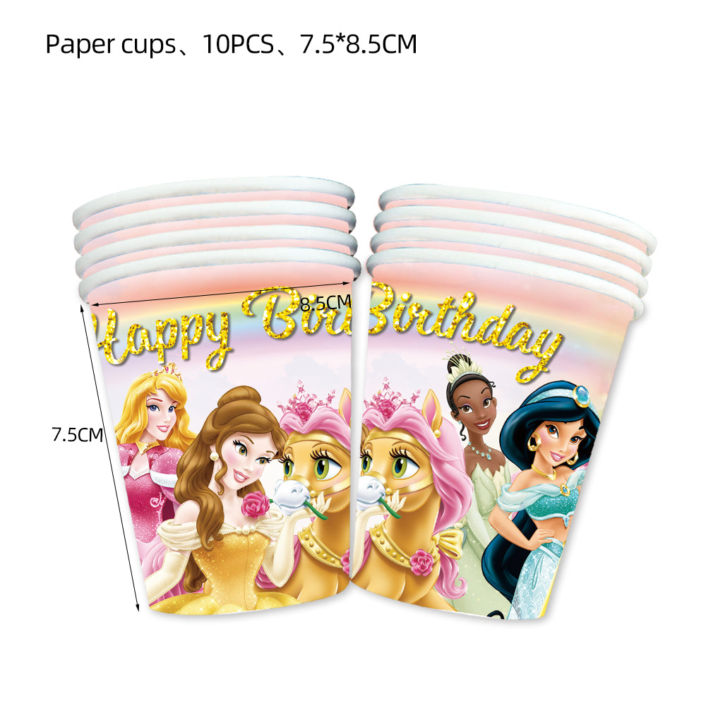 Princesses Party Supplies | Complete Decoration Set for 10 or 20 Guests.