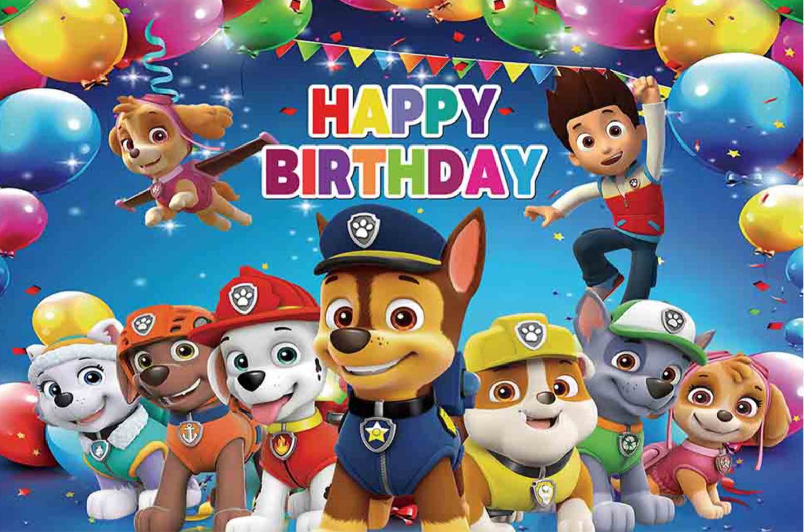 Paw Patrol Red-Blue party decorations set-table decor.