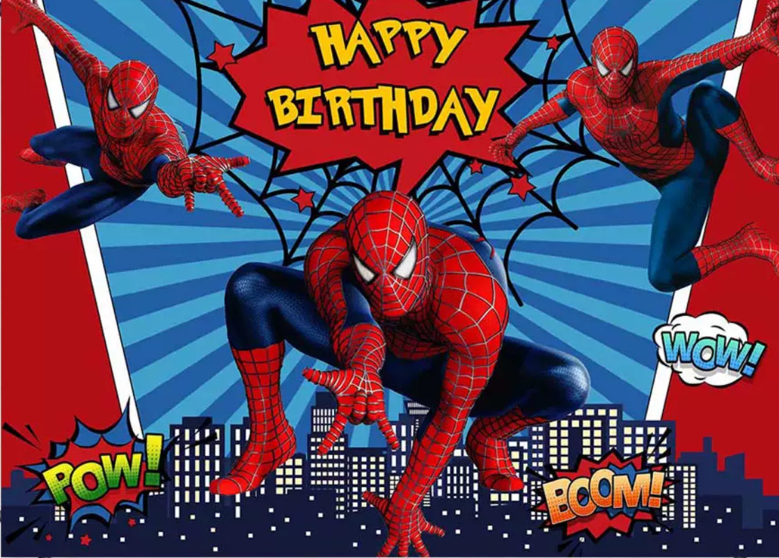 Spiderman party decorations set-table decor.