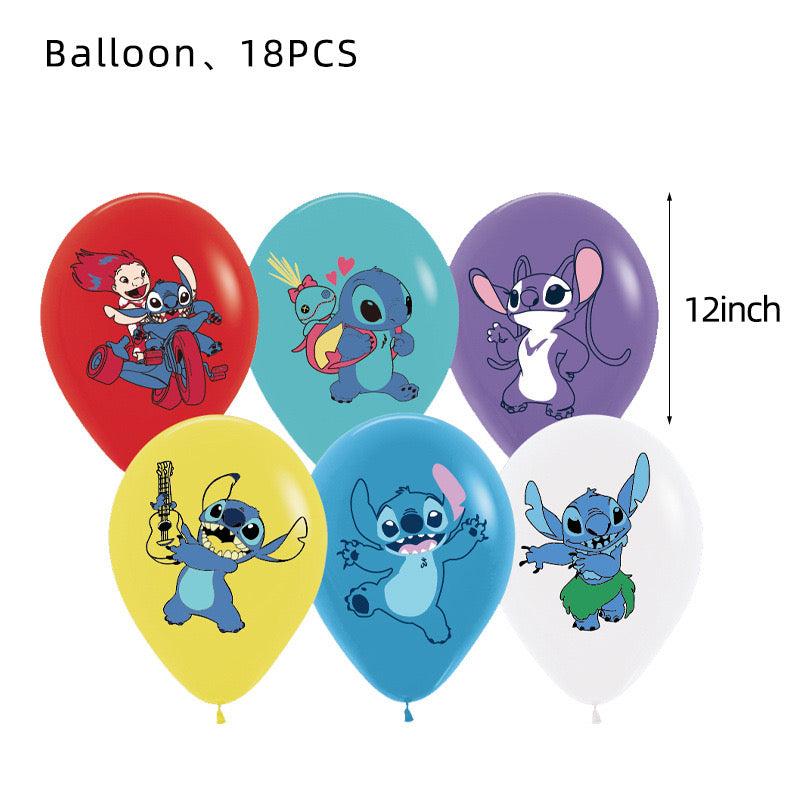 Stitch Blue & Pink Party decorations Set – Complete Table Decor Kit.