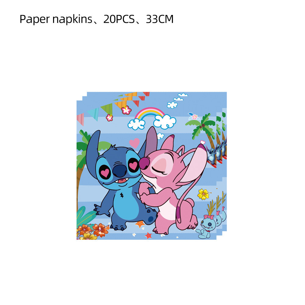 Stitch Blue & Pink Party decorations Set – Complete Table Decor Kit.