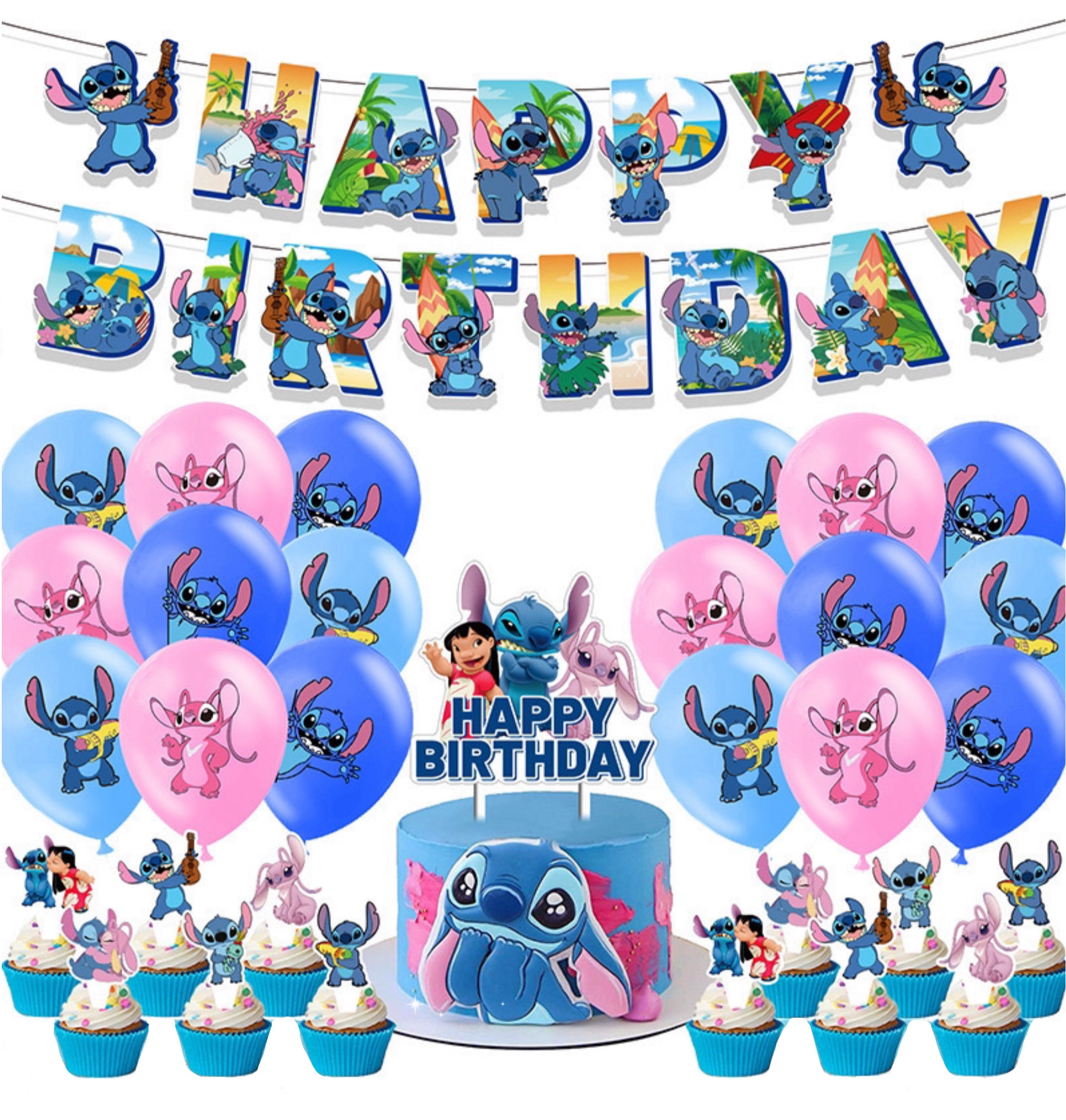 Stitch party decorations set-table decor.