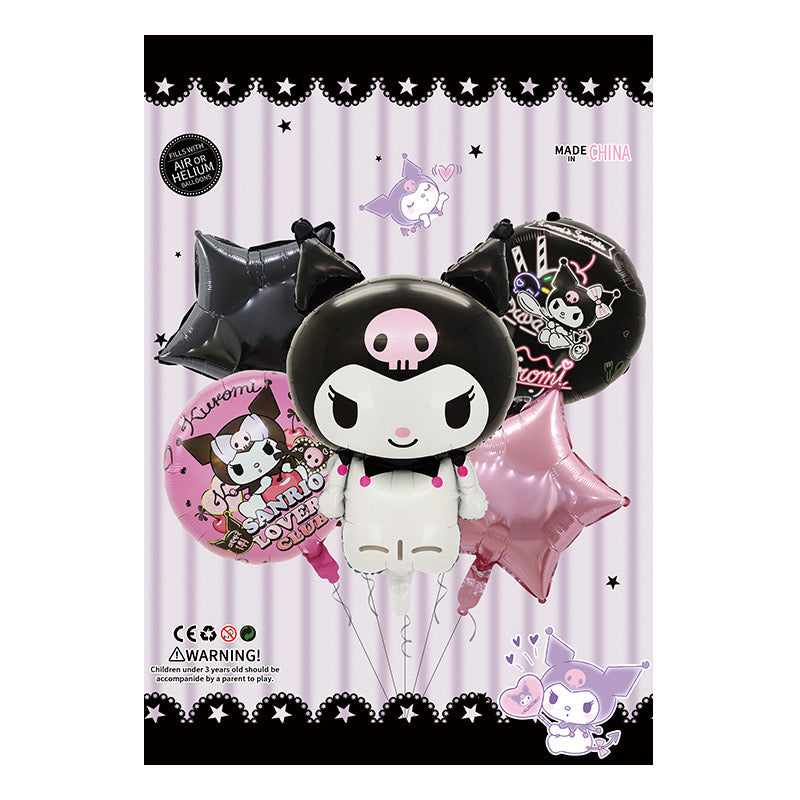 Kuromi Foil balloons set.