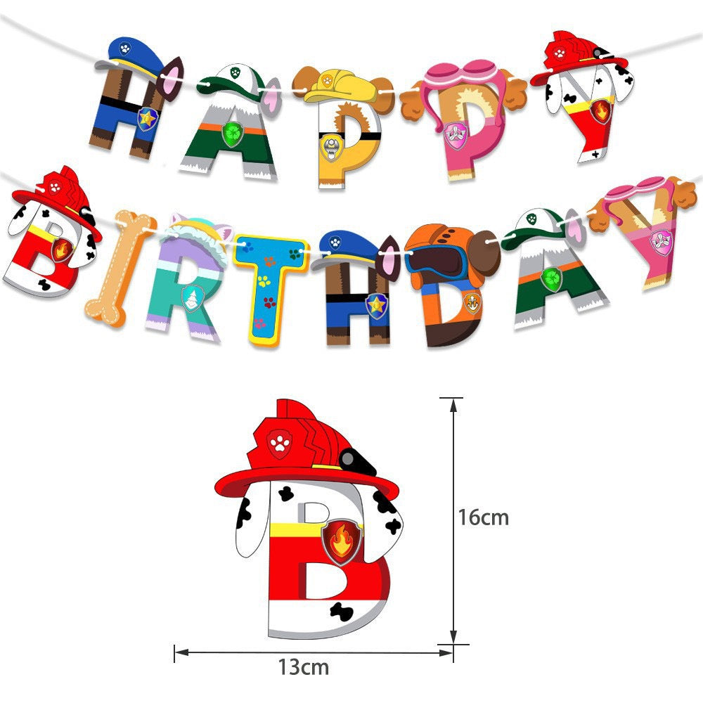 Paw Patrol blue Birthday Party Decorations – Complete Decoration Set.