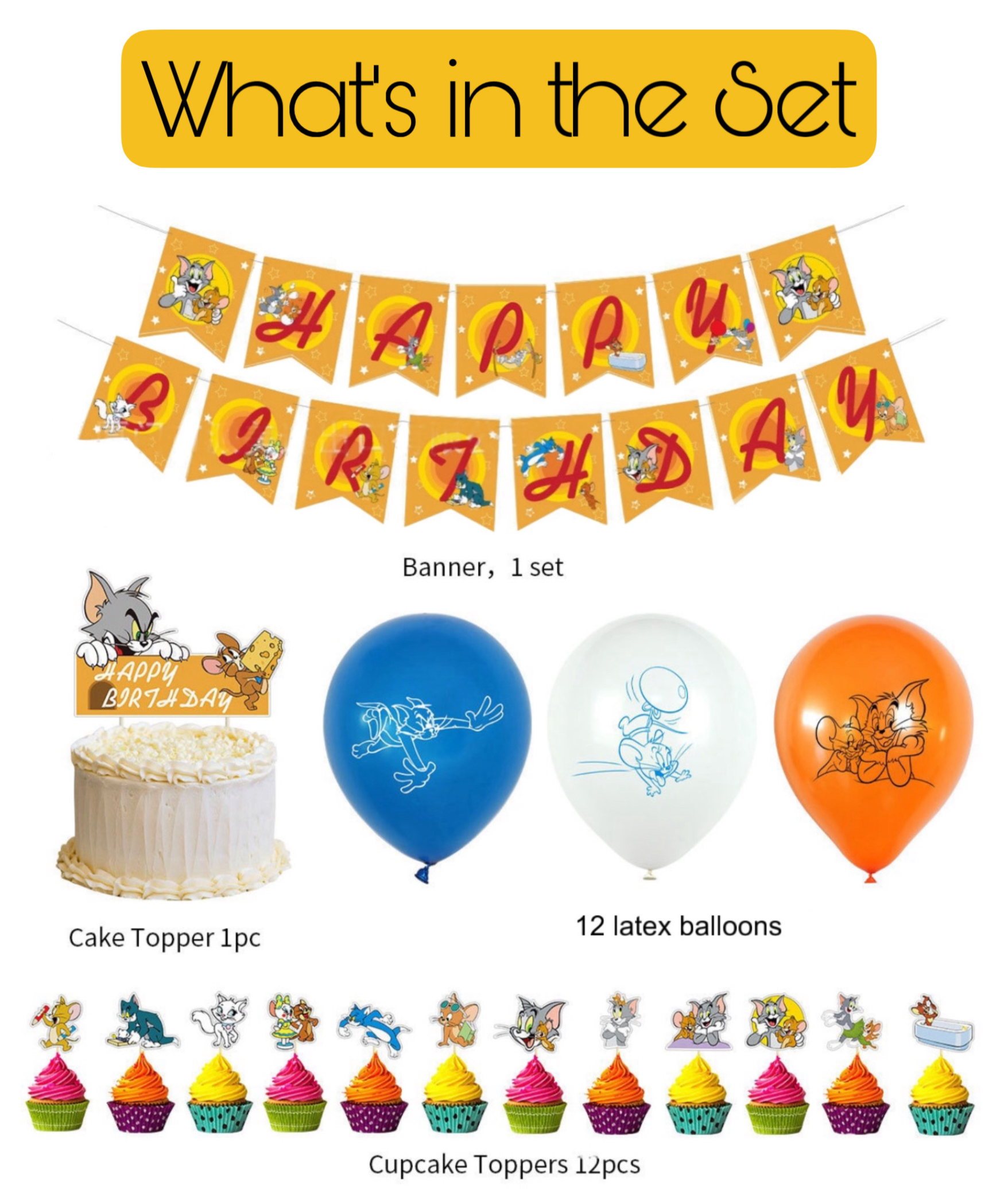 Tom & Jerry Birthday party set.
