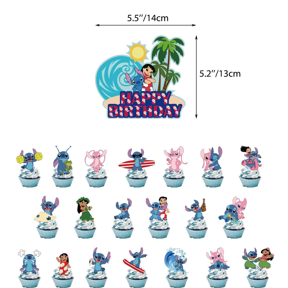 Stitch colorful Birthday Party Decorations – Complete Decoration Set.
