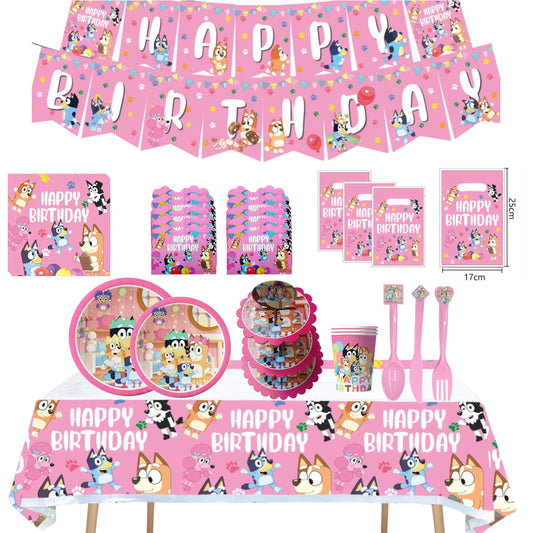 Bluey Party Supplies | Complete Decoration Set for 10 or 20 Guests.