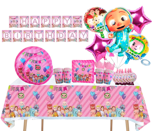 Cocomelon Party Supplies | Complete Decoration Set for 10 or 20 Guests.