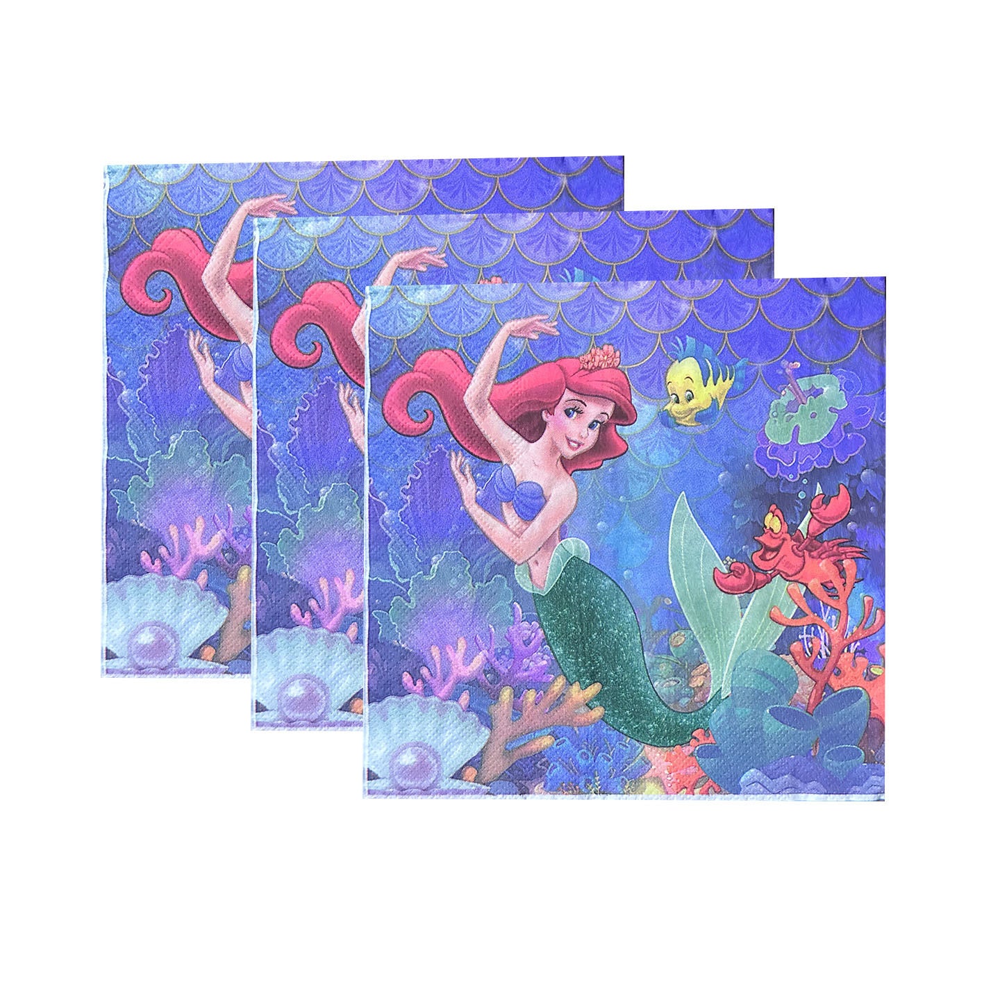 Ariel Party Supplies | Complete Decoration Set for 10 or 20 Guests.