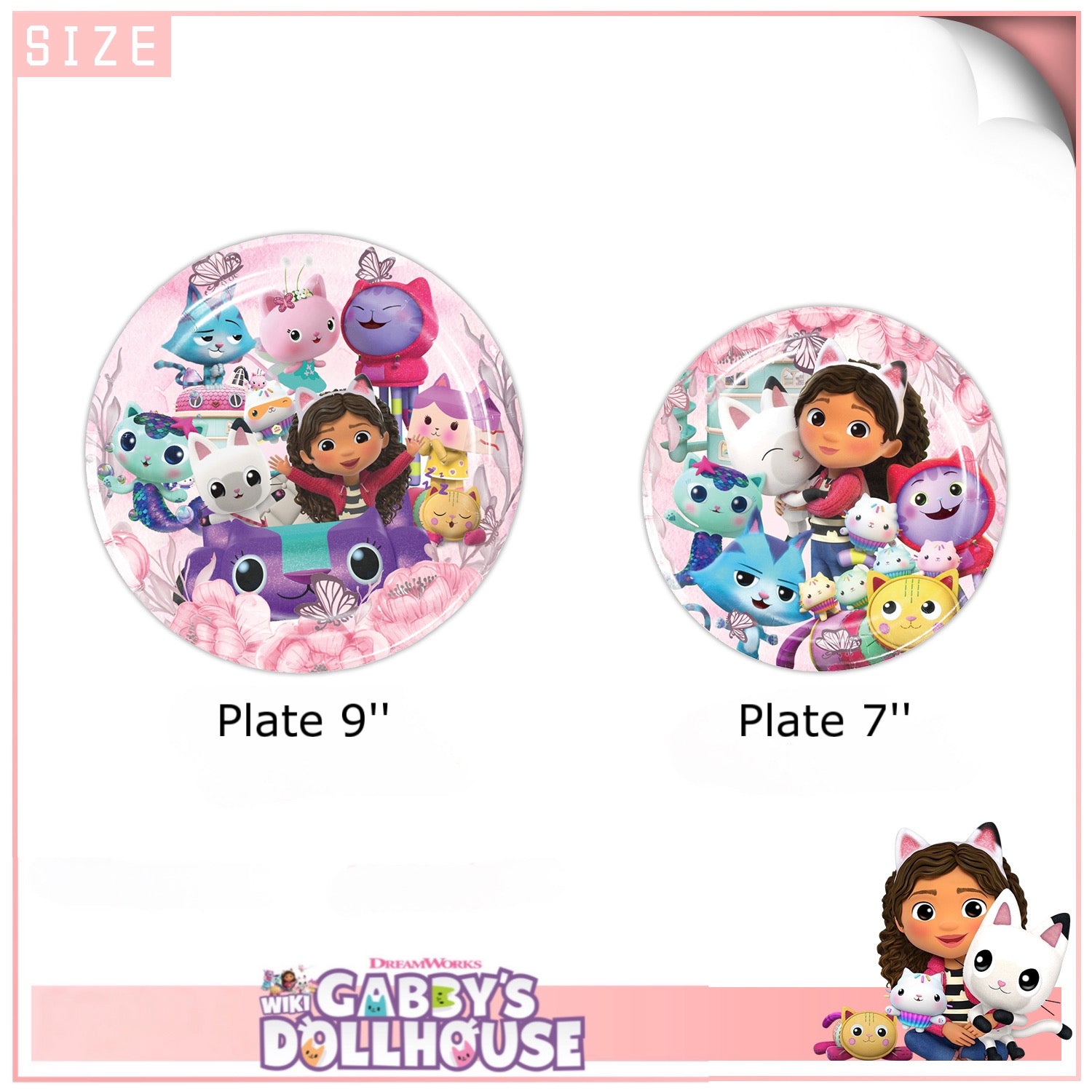 Gabby’s dollhouse Party Supplies | Complete Decoration Set for 10 or 20 Guests.