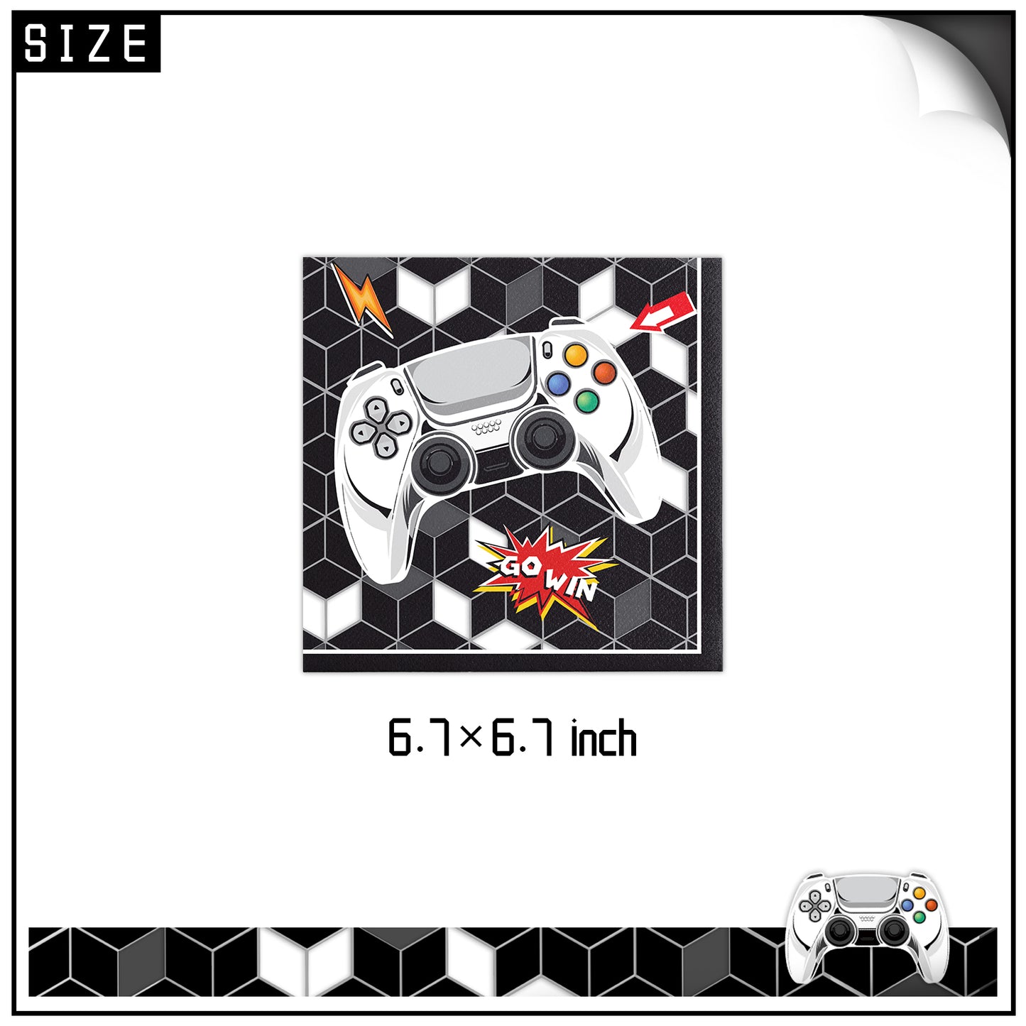 Gamer Party Supplies | Complete Decoration Set for 10 or 20 Guests.