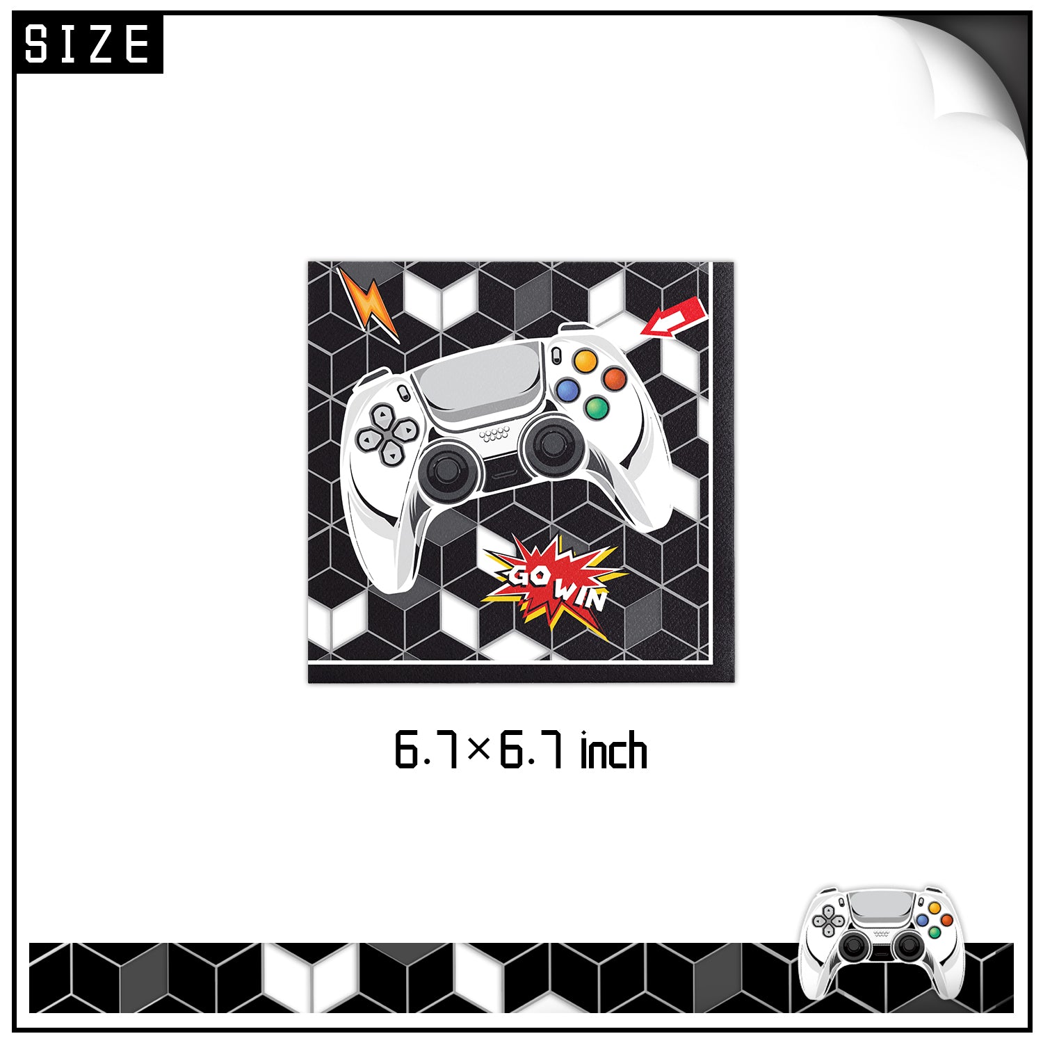 Gamer Party Supplies | Complete Decoration Set for 10 or 20 Guests.