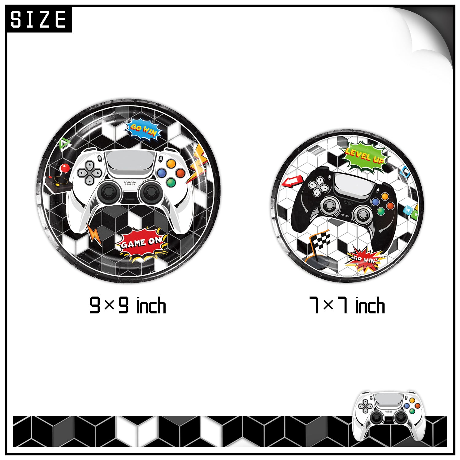 Gamer Party Supplies | Complete Decoration Set for 10 or 20 Guests.