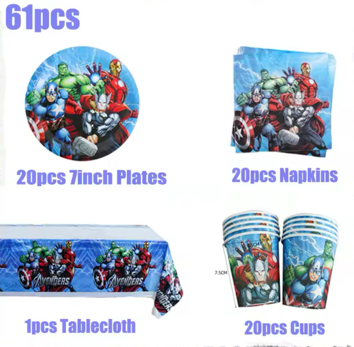 Avengers party decorations set-table decor.