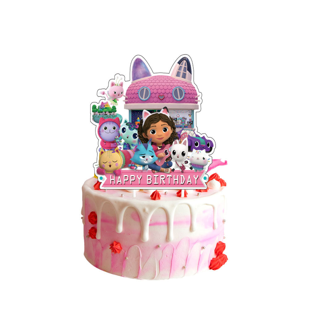 Gabby’s Dollhouse Birthday Party Set – Complete Table Decor Kit.