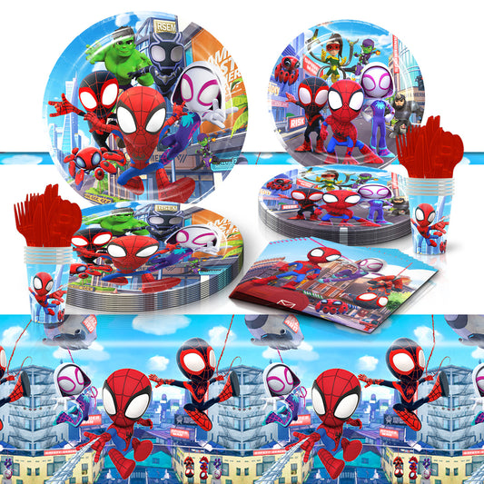 Spidey party decorations set-table decor.
